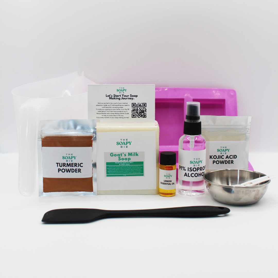 Turmeric & Lemon Oil Kojic Acid Soap Making Kit