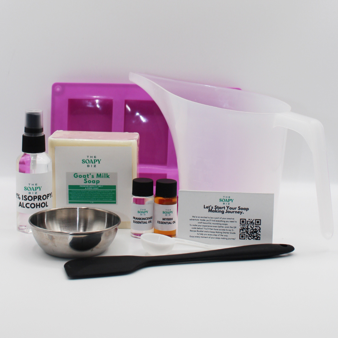 Timeless Beauty – Goat Milk Soap Making Kit with Myrrh Essential Oil