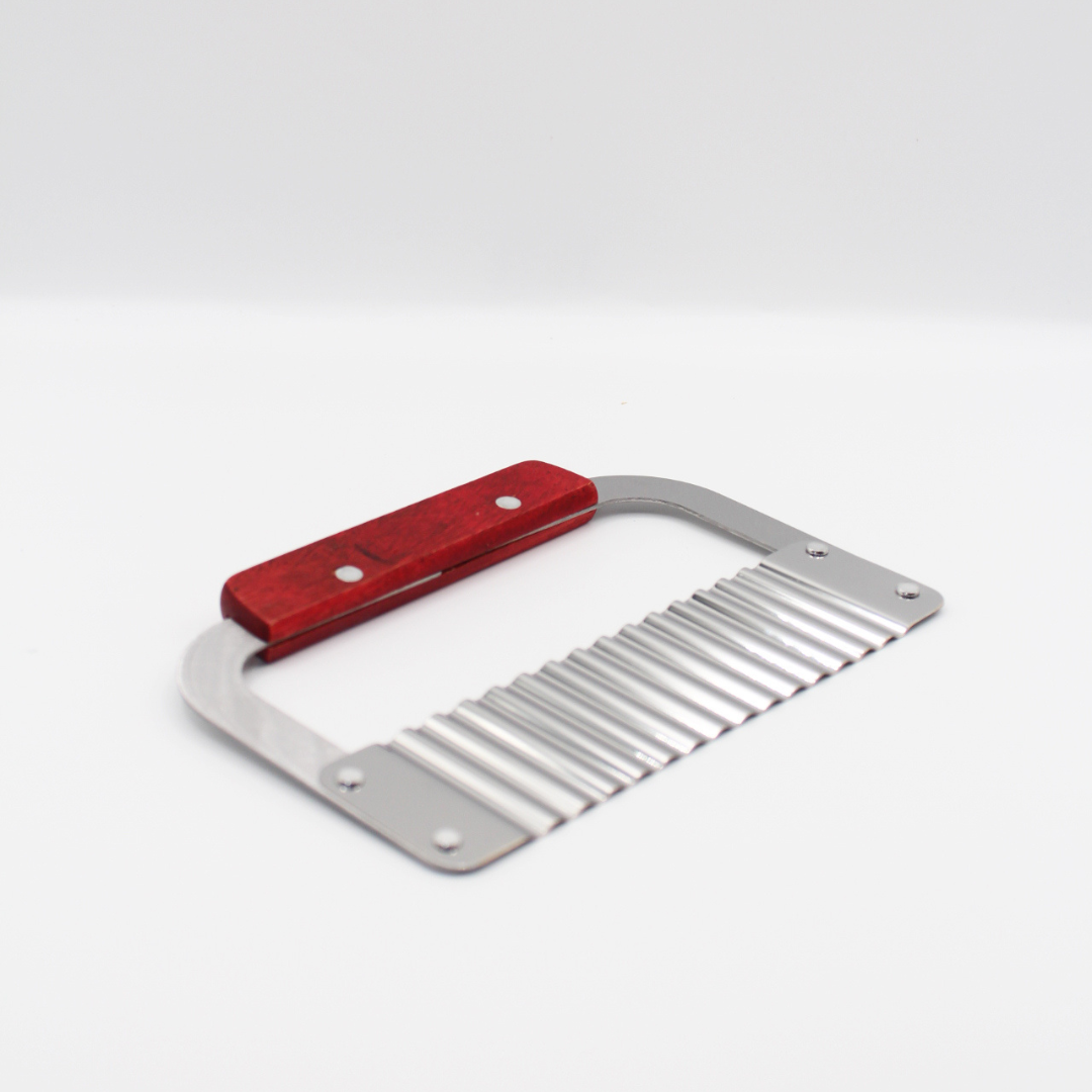 Straight & Wavy Soap Cutter Set – 2-Piece Stainless Steel with Wood Handles