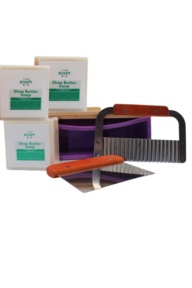 3 lb Soap Making Kit – Goat’s Milk, Shea Butter, or Hemp Base with Silicone Mold & Soap Cutters