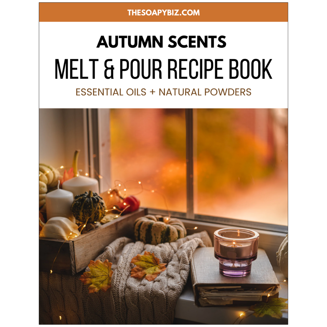 Autumn Soap Making Kit with Shea Butter, Goat’s Milk, or Hemp Soap Base, Essential Oils, Powders & Pumpkin Mold