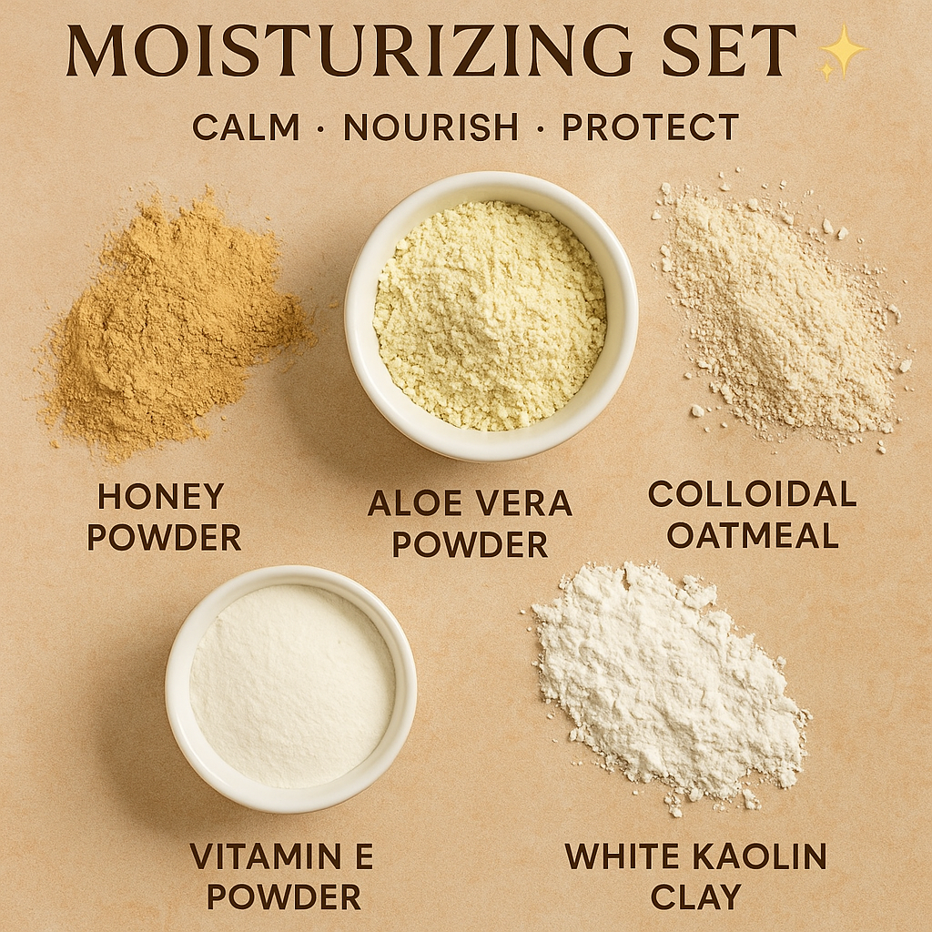Soothing & Moisturizing Soap Kit – DIY Bars with Honey, Aloe Vera, Oatmeal, Vitamin E & White Kaolin