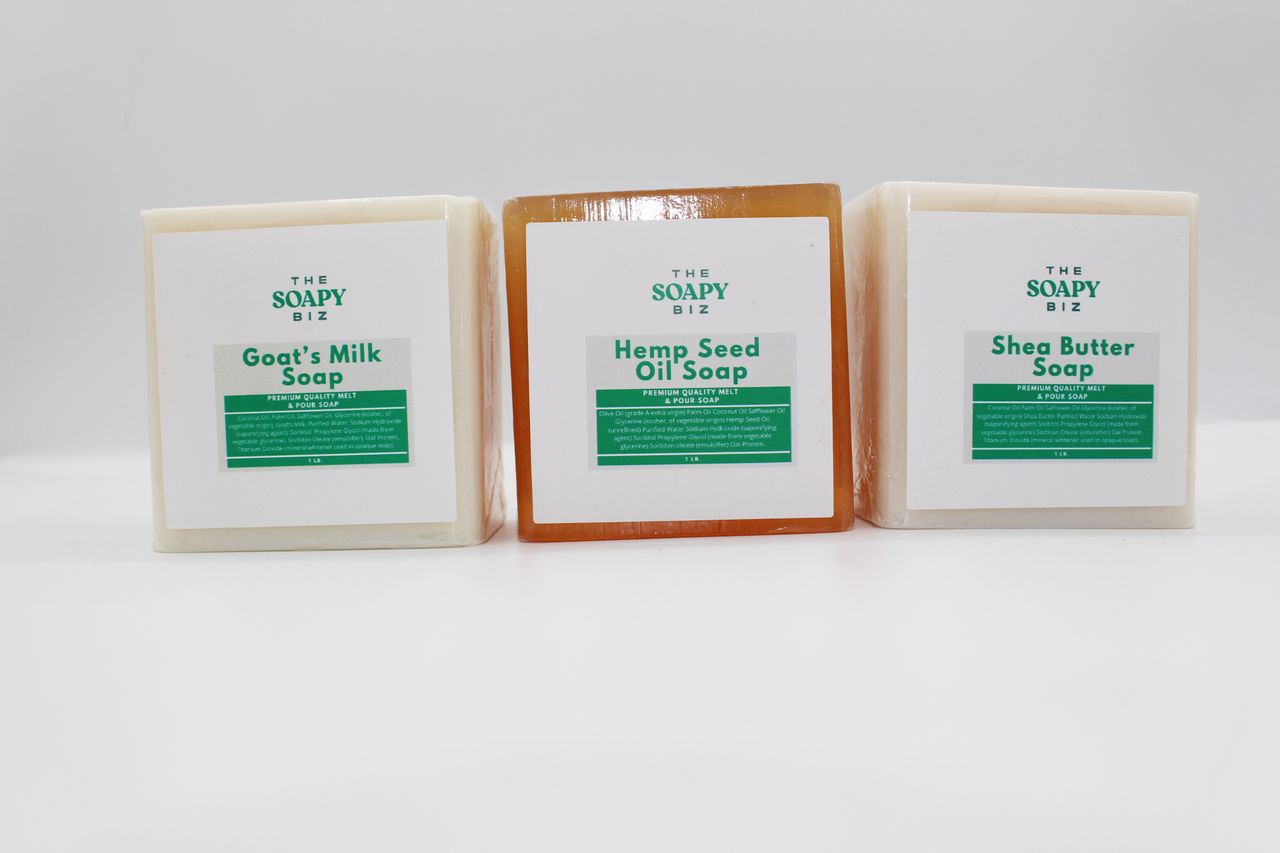 Natural Soap Trio Kit – Hemp Seed, Goat’s Milk & Shea Butter Bars for Hydrating Skincare