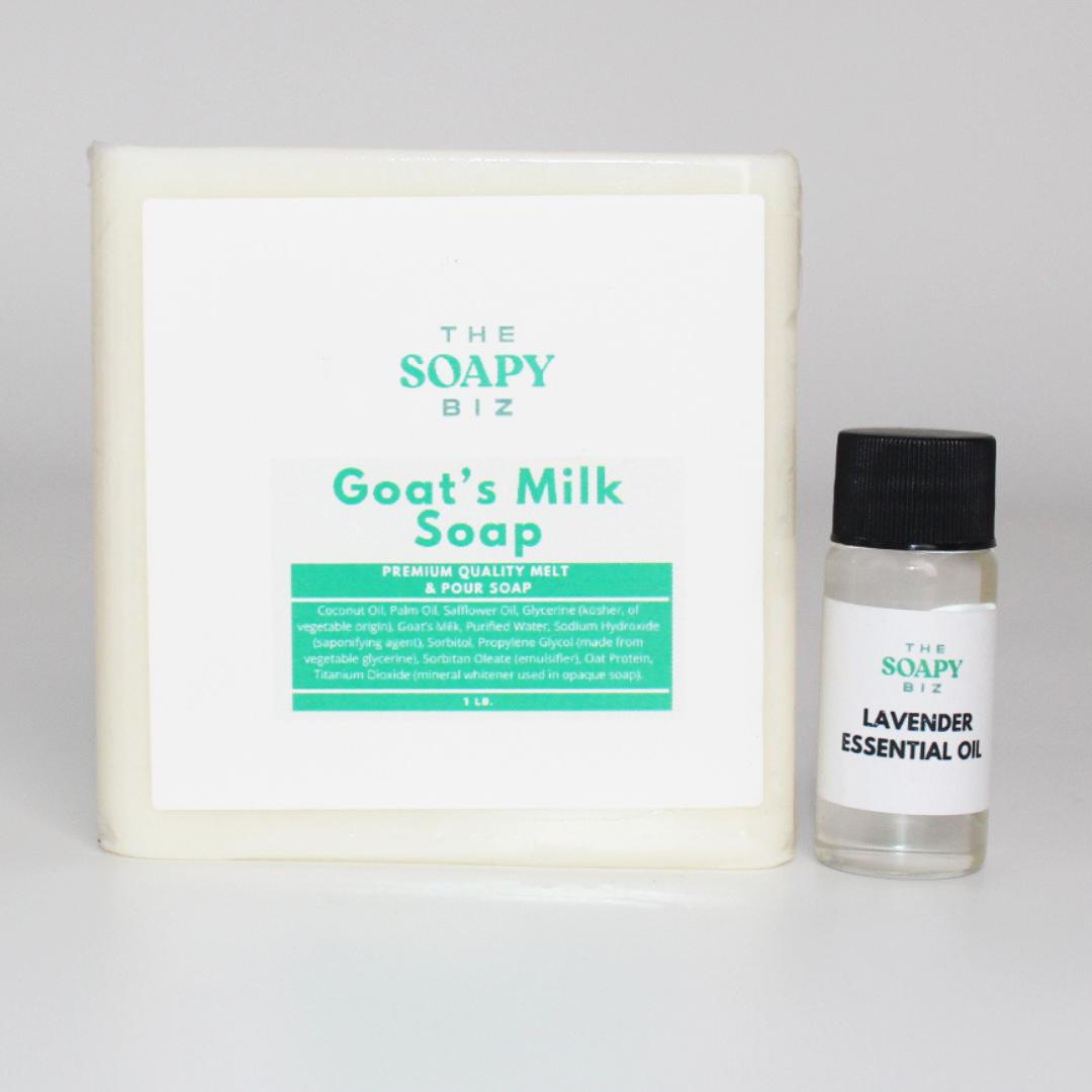 Calm Bloom – Goat Milk Soap Making Kit with Lavender Essential Oil