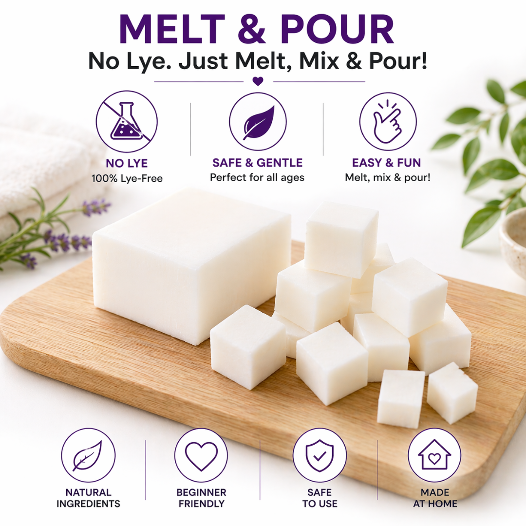 Lavender & Chamomile Soap Making Kit – DIY Melt & Pour Shea Butter Soap Kit for Beginners
