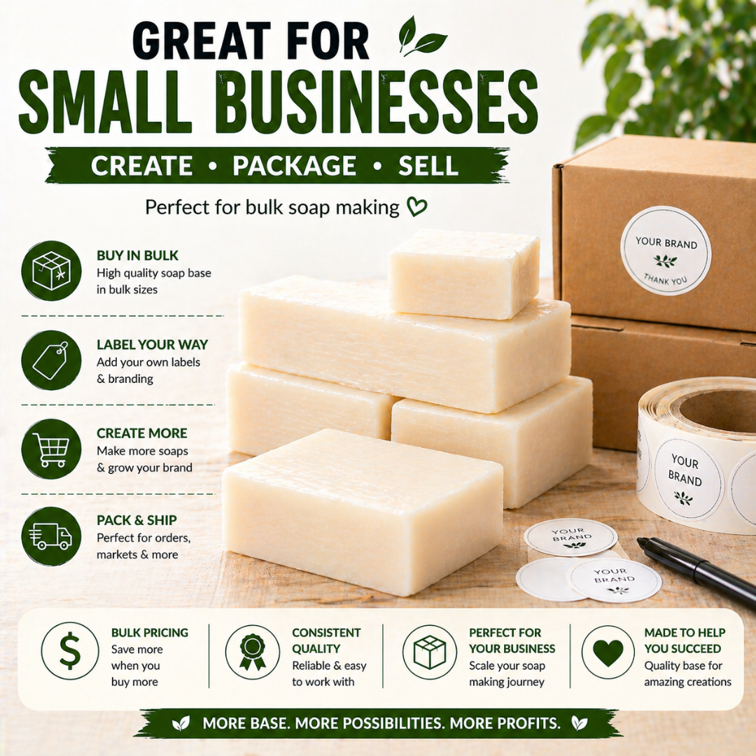 Premium Goat’s Milk Soap Base – DIY Melt & Pour Soap Base for Handmade Soap Making 1-40 Pounds
