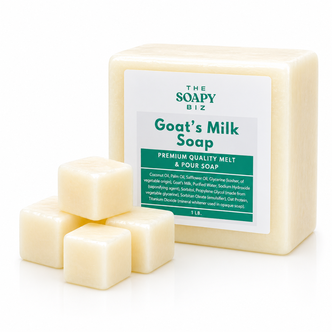 Premium Goat’s Milk Soap Base – DIY Melt & Pour Soap Base for Handmade Soap Making 1-40 Pounds