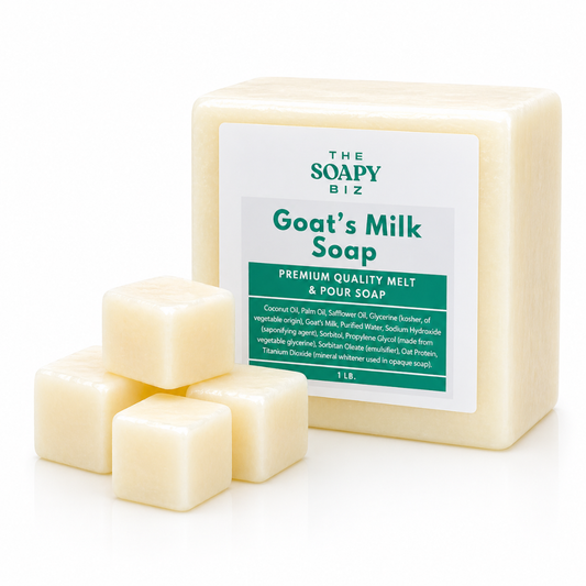 Premium Goat’s Milk Soap Base – DIY Melt & Pour Soap Base for Handmade Soap Making 1-40 Pounds