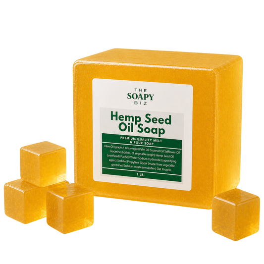 Premium Hemp Seed Oil Soap Base – DIY Melt & Pour Soap Base for Handmade Soap Making