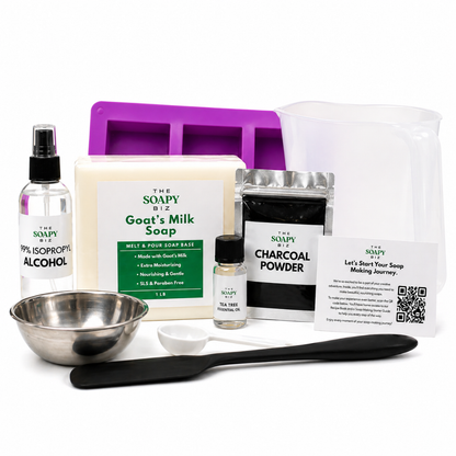 Purify & Glow – Charcoal Tea Tree Soap Making Kit for Clear, Balanced Skin