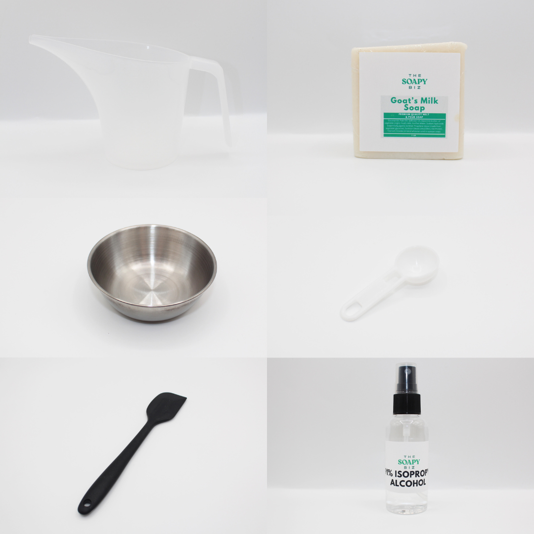 Cozy Honey Vanilla Comfort Soap Making Kit– Goat Milk Base with Honey Powder & Vanilla Oil and Chamomile Flowers