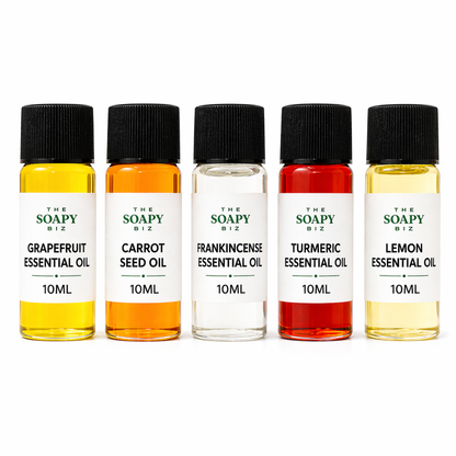 Even Skin – Essential Oil Kit for Soap Making with Grapefruit, Carrot Seed, Frankincense, Lemon & Turmeric