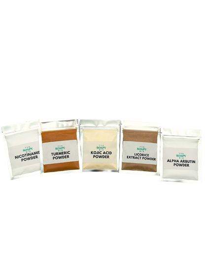 Glowing Skin Soap Kit – DIY Bars with Turmeric, Kojic Acid, Licorice, Alpha Arbutin & Niacinamide