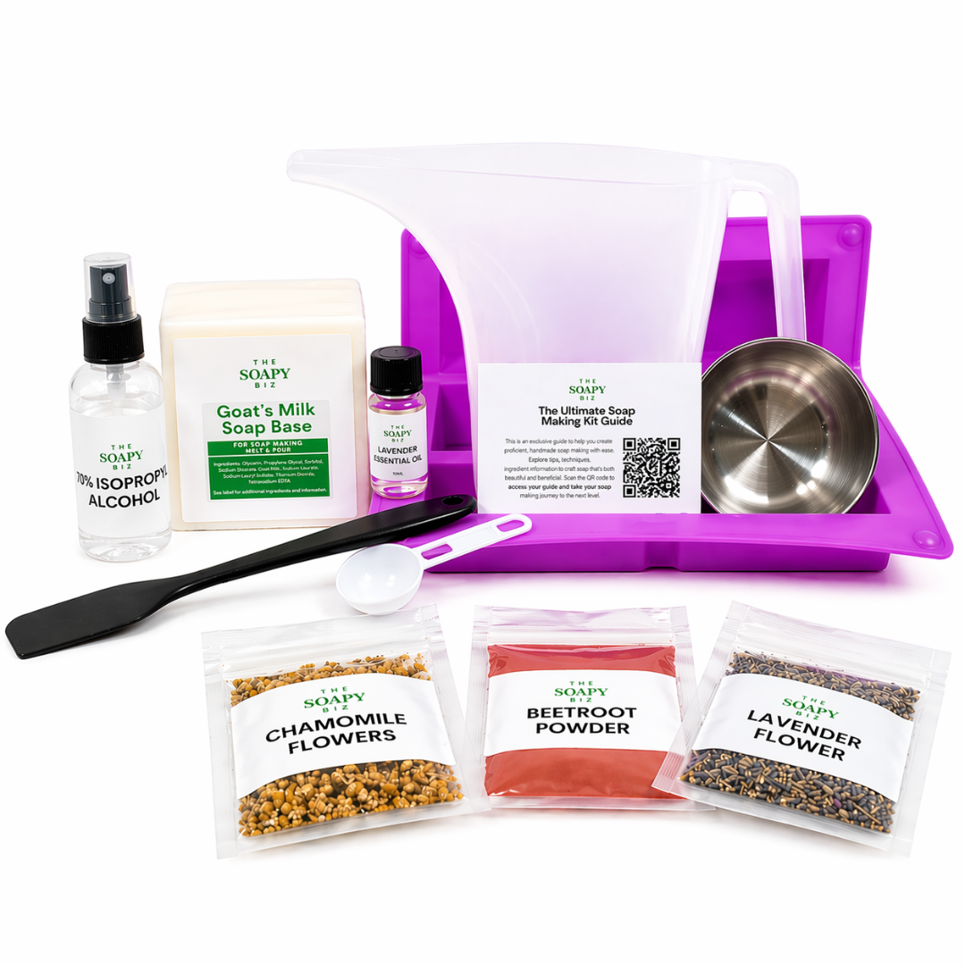 Lavender & Chamomile Soap Making Kit – DIY Melt & Pour Shea Butter Soap Kit for Beginners