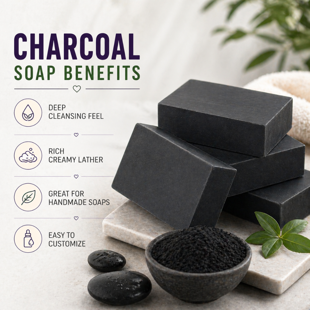 Charcoal & Tea Tree Goat’s Milk Soap Making Kit – DIY Melt & Pour Goat’s Milk Soap Kit for Beginners