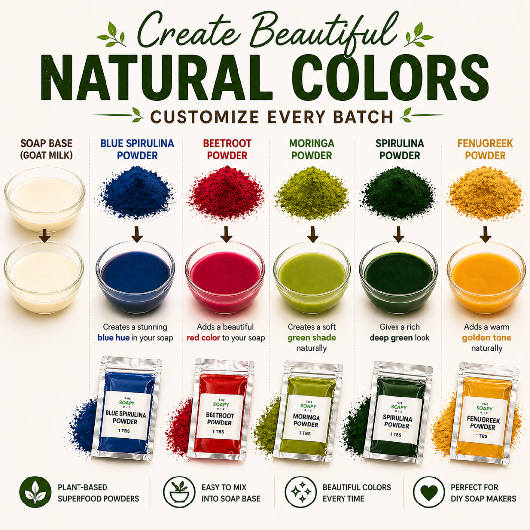 Superfoods Soap Making Powders Set – DIY Botanical Soap Powder Kit for Beginners
