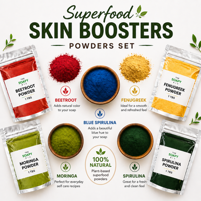 Superfoods Soap Making Powders Set – DIY Botanical Soap Powder Kit for Beginners