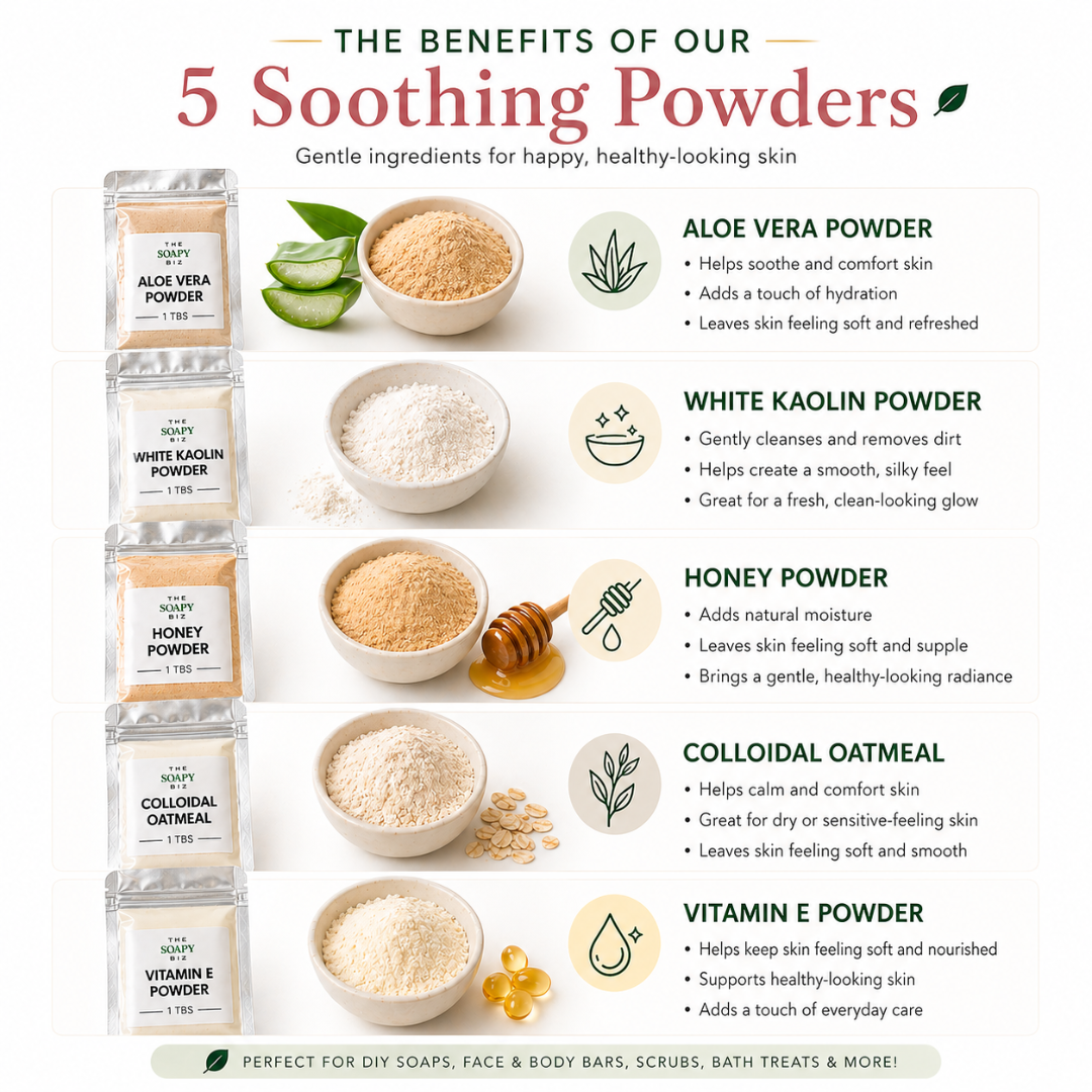 Soothing Skin Powders Set – DIY Soap Making & Self-Care Powder Kit for Beginners