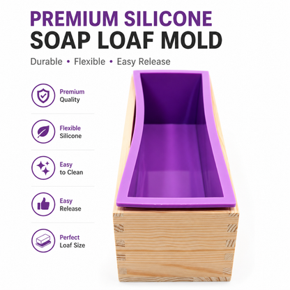3 lb Soap Making Kit – Goat’s Milk, Silicone Mold & Soap Cutters