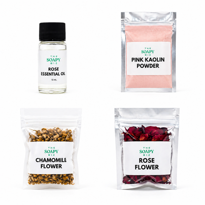 Rose & Chamomile Soap Making Kit – DIY Melt & Pour Goat’s Milk Soap Kit for Beginners