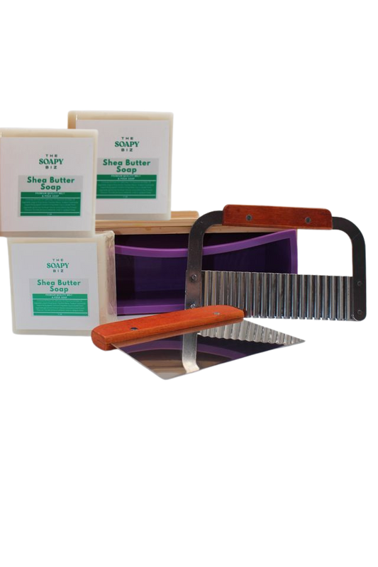 3 lb Soap Making Kit – Goat’s Milk, Shea Butter, or Hemp Base with Silicone Mold & Soap Cutters