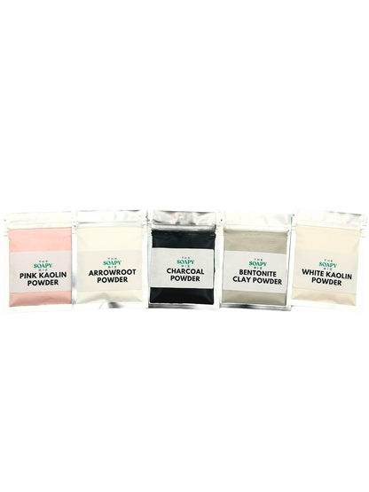 Balancing Clay Soap Kit – DIY Bars with Kaolin, Bentonite, Arrowroot & Charcoal