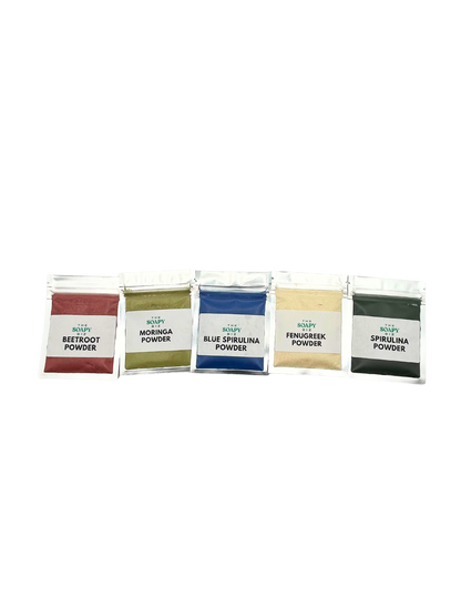 Superfood Soap Kit – DIY Bars with Spirulina, Beetroot, Moringa, Fenugreek & Blue Spirulina