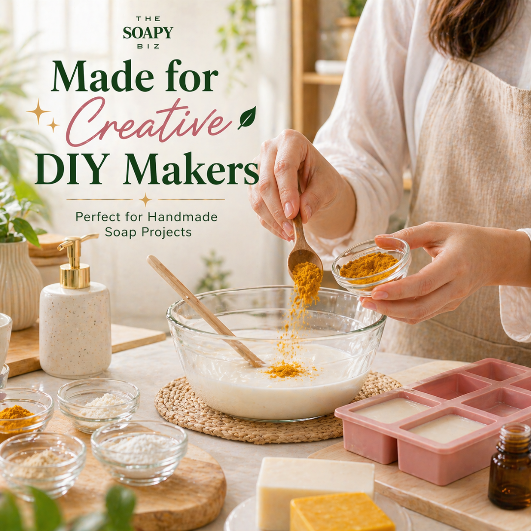 Glowing Skin Powders Set with Kojic Acid, Turmeric, Alpha Arbutin, Licorice Extract & Nicotinamide – DIY Soap Making Botanical Powder Collection for Beginners