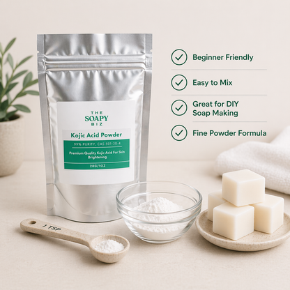 Kojic Acid Powder for DIY Soap Making & Cosmetic Crafting – Fine Powder for Handmade Soap, Skincare & Self-Care Projects