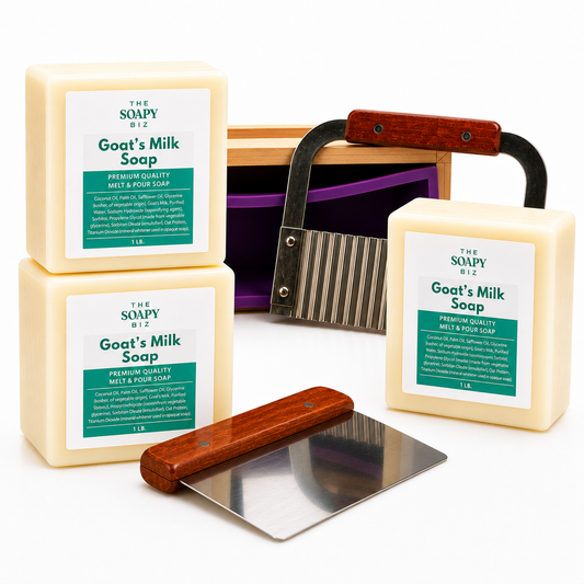 3 lb Soap Making Kit – Goat’s Milk, Silicone Mold & Soap Cutters