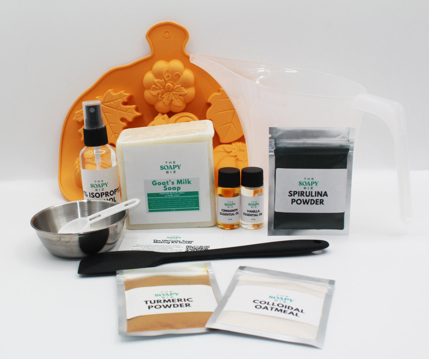 Harvest Glow Soap Making Kit – Fall DIY Soap with Turmeric, Cinnamon & Vanilla | Shea Butter, Goat's Milk or Hemp Seed Oil