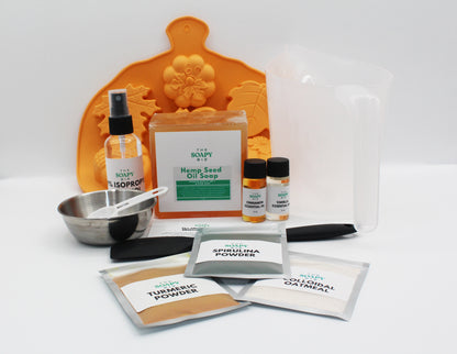 Harvest Glow Soap Making Kit – Fall DIY Soap with Turmeric, Cinnamon & Vanilla | Shea Butter, Goat's Milk or Hemp Seed Oil