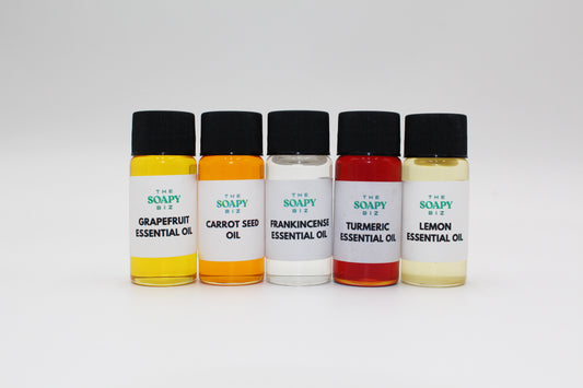Even Skin – Essential Oil Kit for Soap Making with Grapefruit, Carrot Seed, Frankincense, Lemon & Turmeric