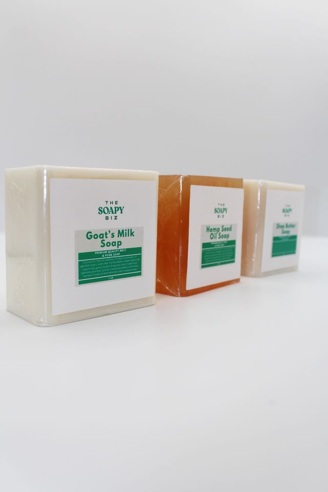 Natural Soap Trio Kit – Hemp Seed, Goat’s Milk & Shea Butter Bars for Hydrating Skincare