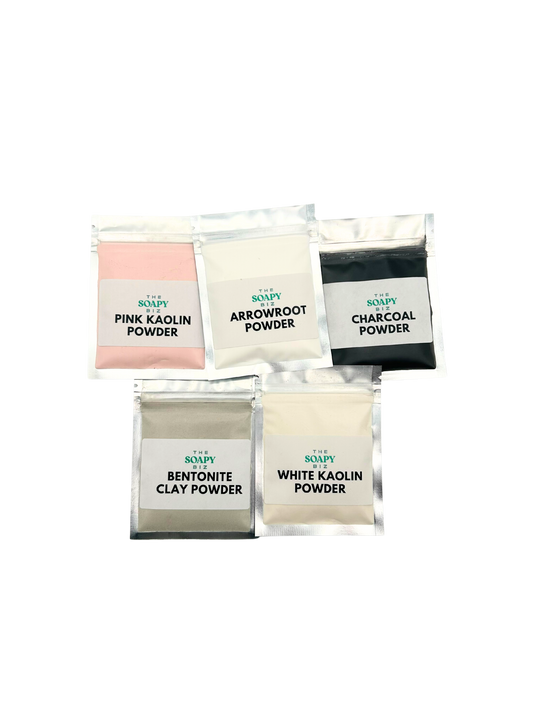 Balancing Clay Soap Kit – DIY Bars with Kaolin, Bentonite, Arrowroot & Charcoal