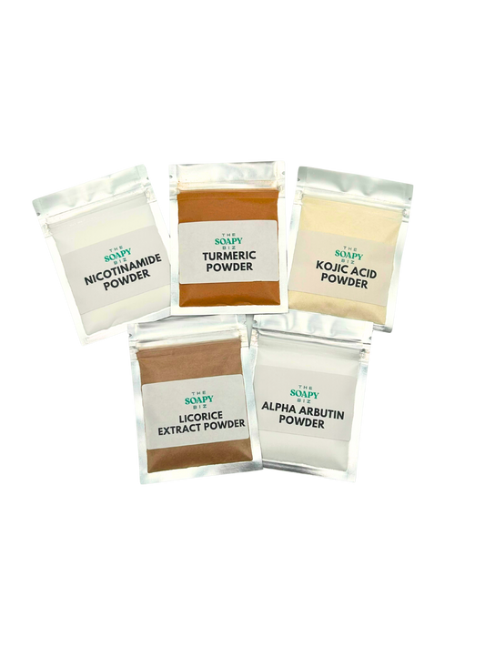 Glowing Skin Soap Kit – DIY Bars with Turmeric, Kojic Acid, Licorice, Alpha Arbutin & Niacinamide
